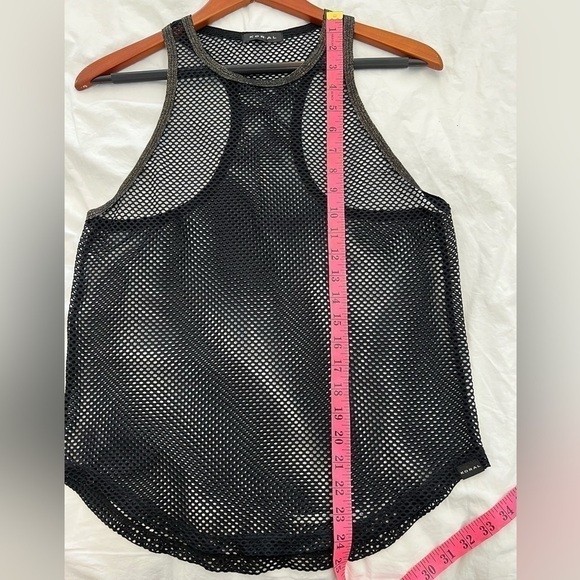 Koral Activewear Tank Top Black Mesh Netting Sleeveless Tank - Picture 10 of 12